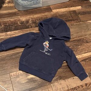 Polo Ralph Lauren Kids Navy Hoodie with Hockey Graphic